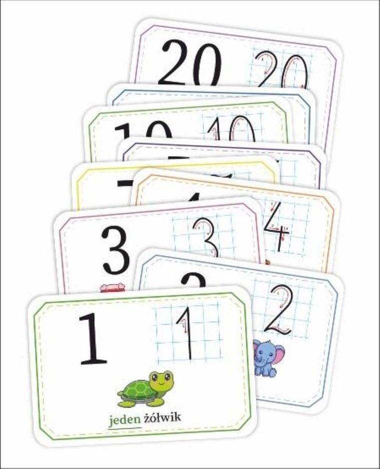 Fiszki. Cyfry. 21 kart