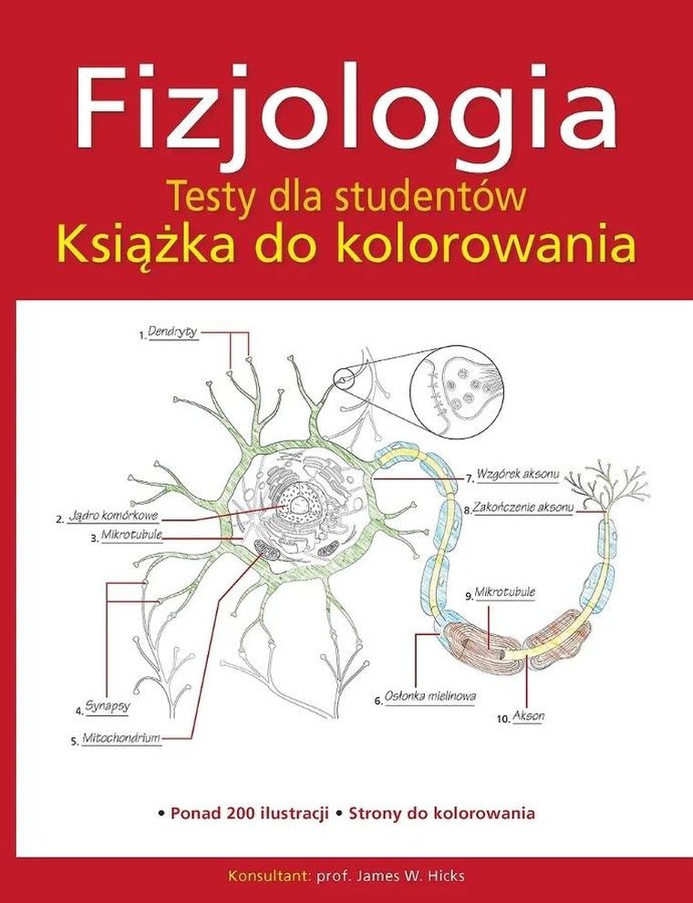 Fizjologia. Testy dla studentów. Książka do kolorowania