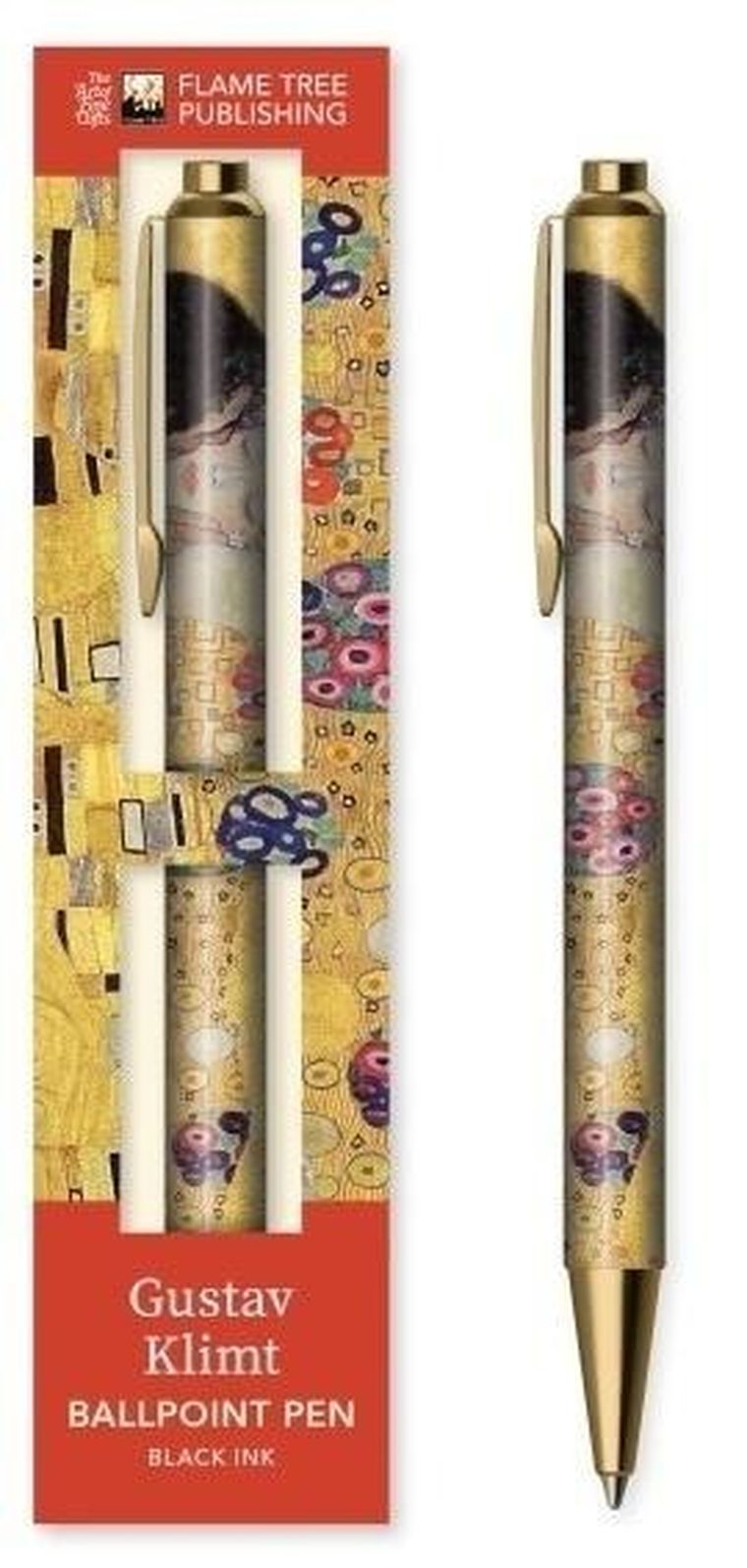Flame Tree, długopis w pudełku, Pocałunek Gustav Klimt