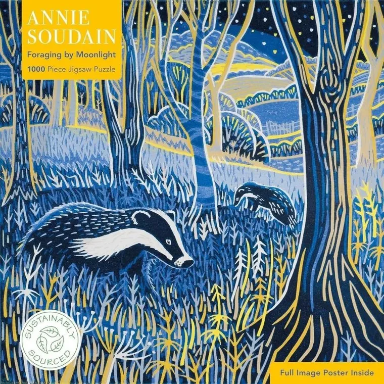Flame Tree, Foraging by Moonlight Annie Soudain, puzzle, 1000 elementów