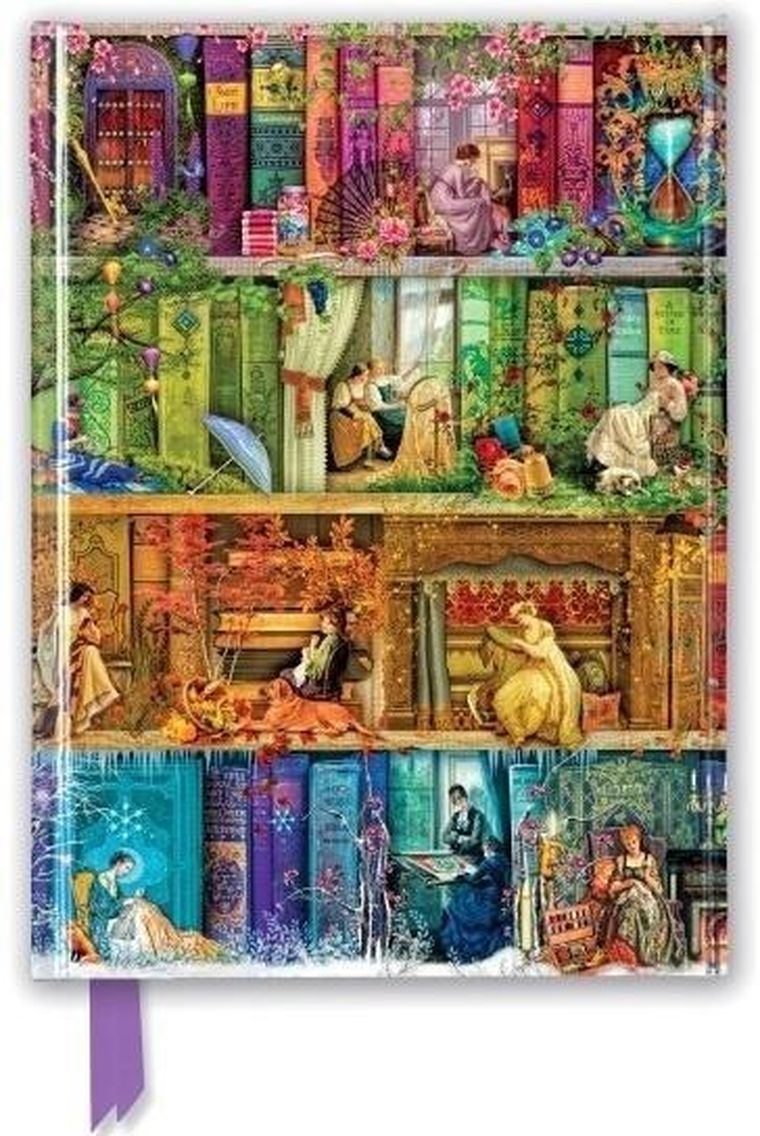 Flame Tree, notatnik, A5, linia, Półki na książki, Aimee Stewar, 1 szt.