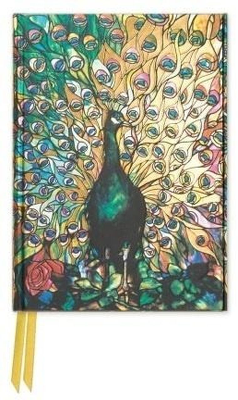 Flame Tree, notatnik A6, linia, Paw - witraż Louis Comfort, 1 szt.