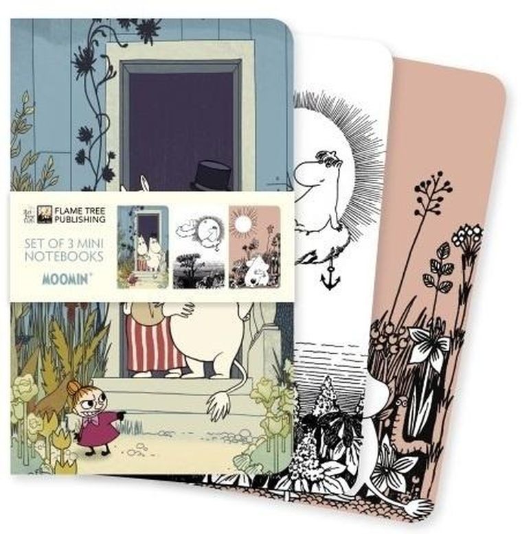 Flame Tree, zestaw 3 notatników, mini, linia, Muminki
