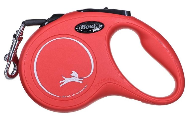 Flexi, New Classic, smycz, rozmiar S, czerwona, 5m, do 15kg