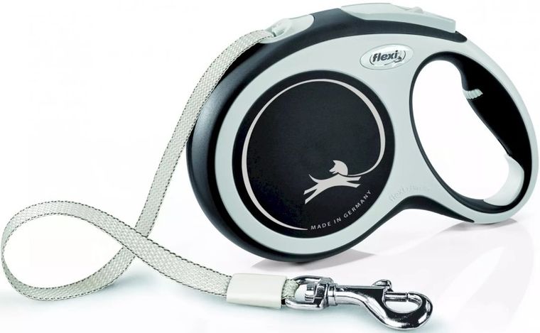 Flexi New Comfort, smycz taśmowa, rozmiar L, 8m, czarna