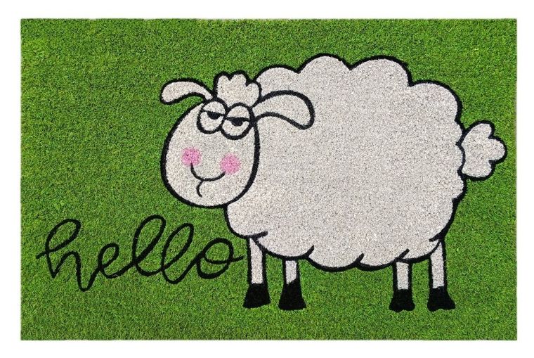 Floor Gardens, wycieraczka, hello owieczka