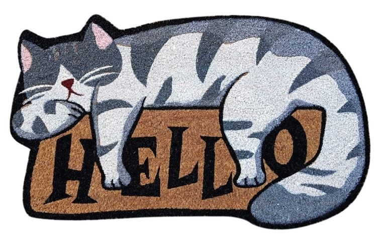 Floor Gardens, wycieraczka, śpiący kot