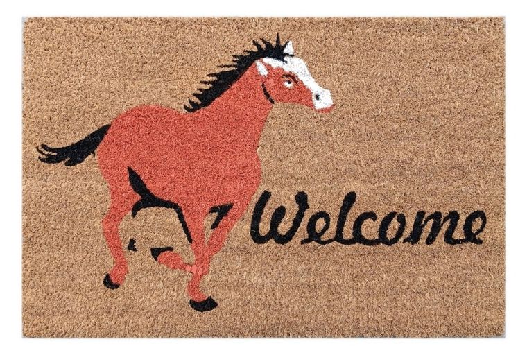 Floor Gardens, wycieraczka, welcome, koń
