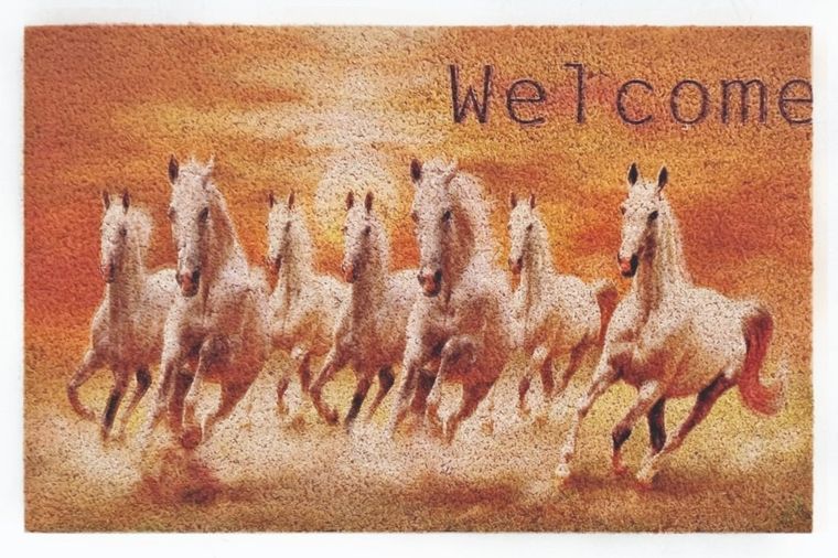 Floor Gardens, wycieraczka, welcome, konie