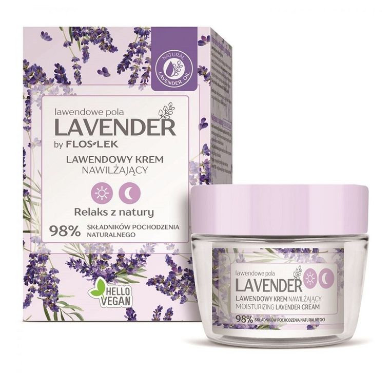 Floslek, Lavender, lawendowy krem odżywczy na dzień i noc, 50 ml