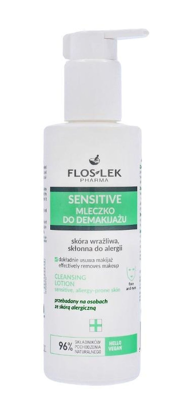 Floslek, pharma sensitive, mleczko do demakijażu do skóry wrażliwej i skłonnej do alergii, 175 ml