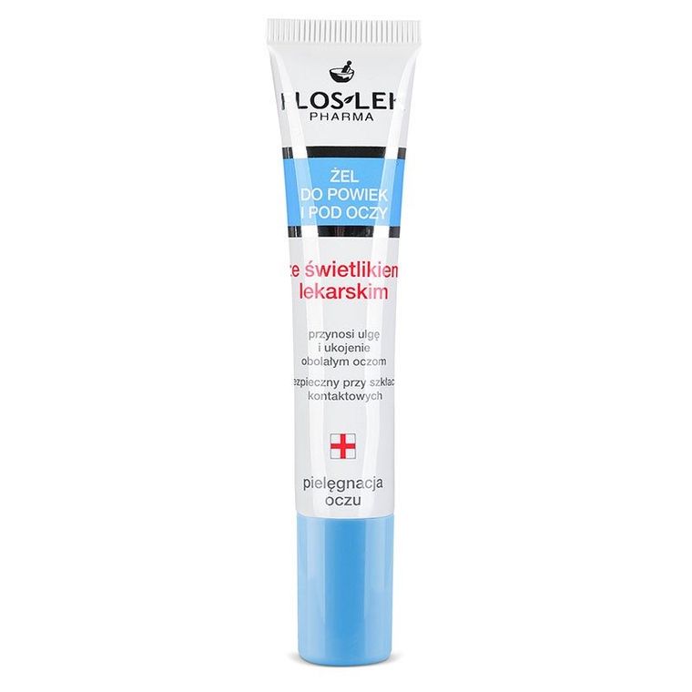 Floslek, Pielęgnacja oczu, żel do powiek ze świetlikiem, w tubce, 15 ml