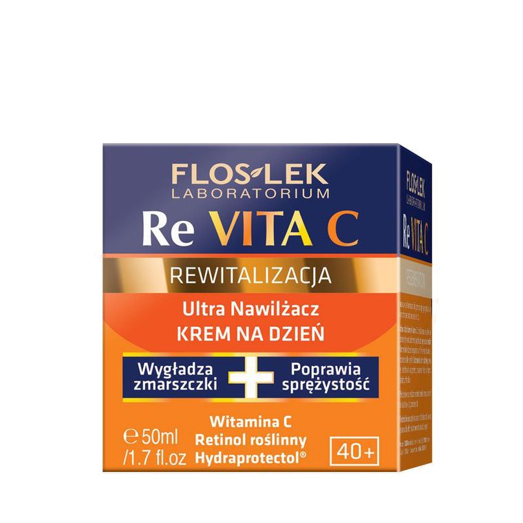 Floslek, ReVita C Ultra Nawilżacz, krem na czień, 45+