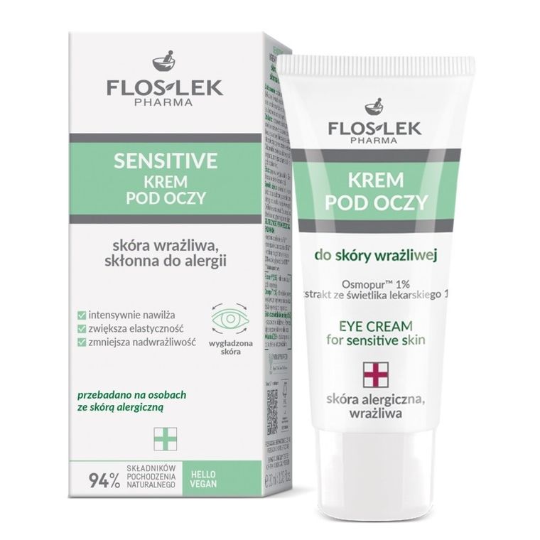 Floslek, Sensitive, krem pod oczy do skóry wrażliwej, 30 ml