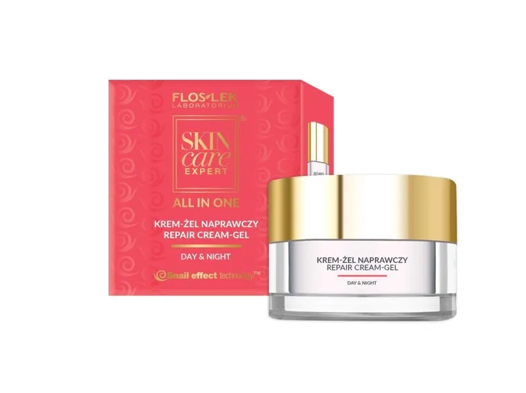 Floslek, Skin Care Expert All in One, krem-żel naprawczy na dzień i noc, 50 ml