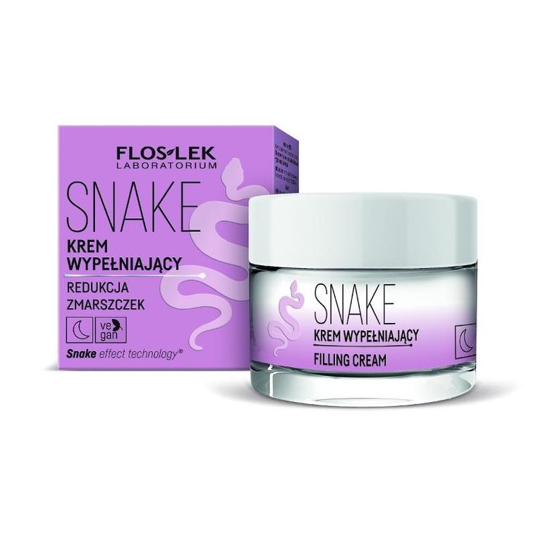 Floslek, Snake, krem wypełniający, redukcja zmarszczek na noc, 50 ml