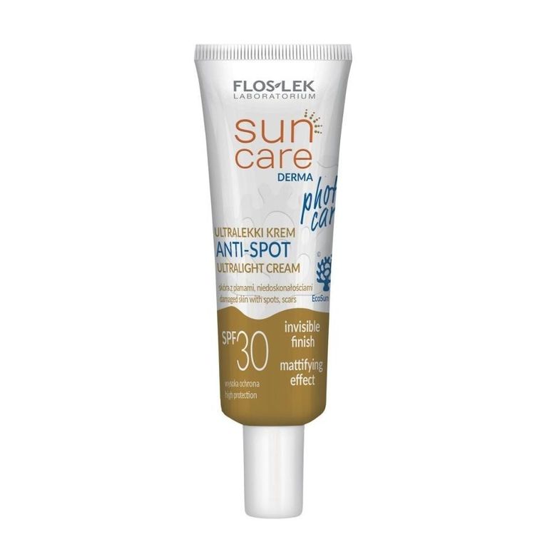 Floslek, Sun Care Derma, ultralekki krem do twarzy, SPF 30, 30 ml