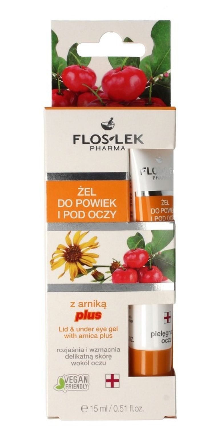 Floslek, żel z Arniką Plus do powiek i pod oczy, 15 ml