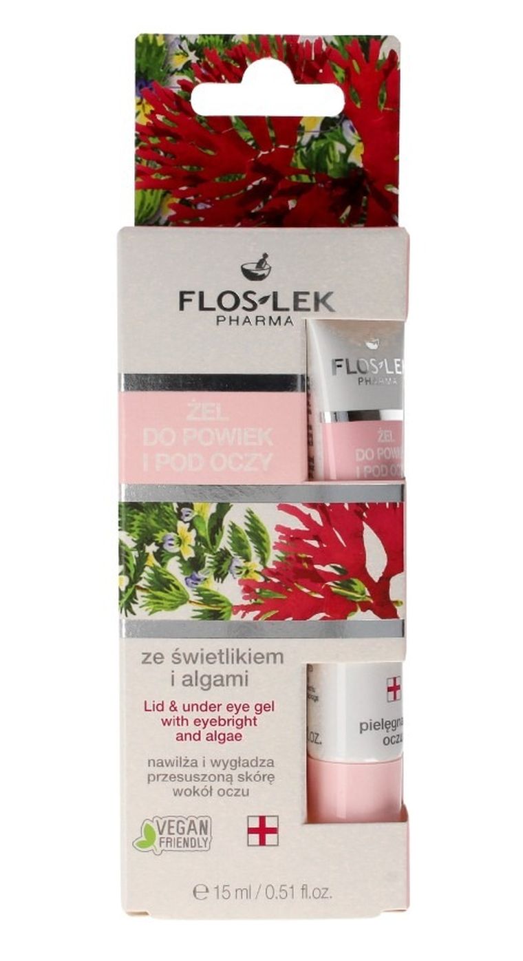 Floslek, żel ze Świetlikiem i Arniką do powiek i pod oczy, 15 ml
