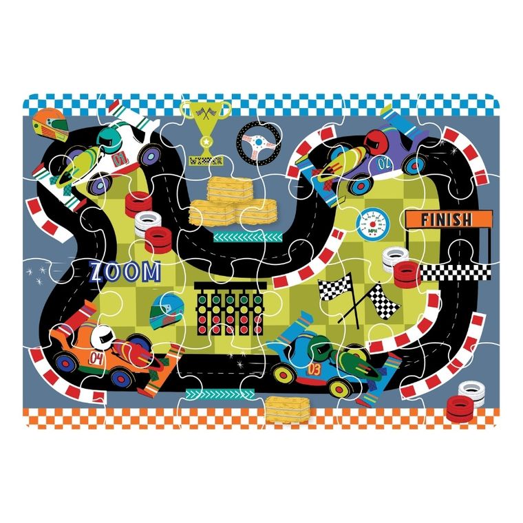 Floss & Rock, Auta, mini puzzle, 24 elementy