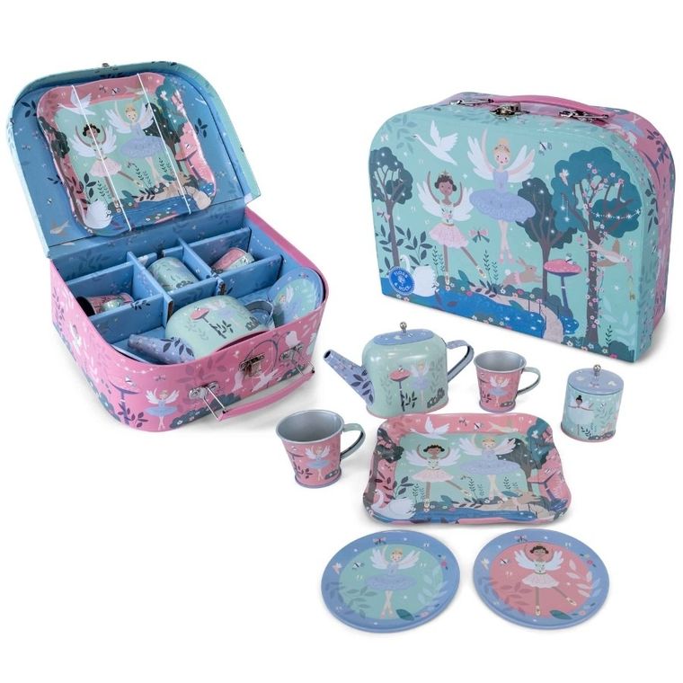 Floss & Rock, Baletnice, zestaw do herbaty w walizeczce, 9 elementów