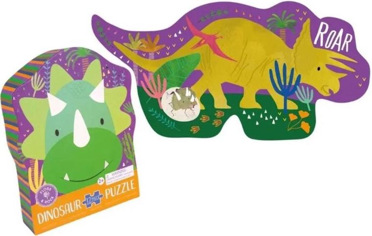 Floss & Rock, Dinozaury, puzzle, 12 elementów