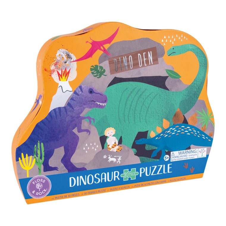 Floss & Rock, Dinozaury, puzzle, 80 elementów