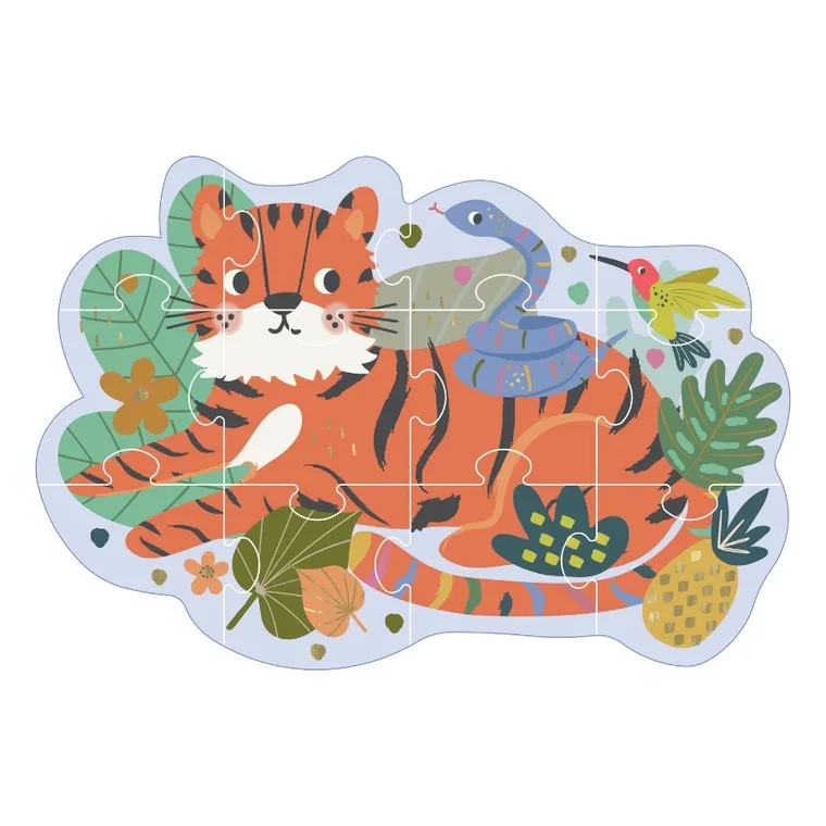 Floss & Rock, Dżungla, puzzle, 12 elementów