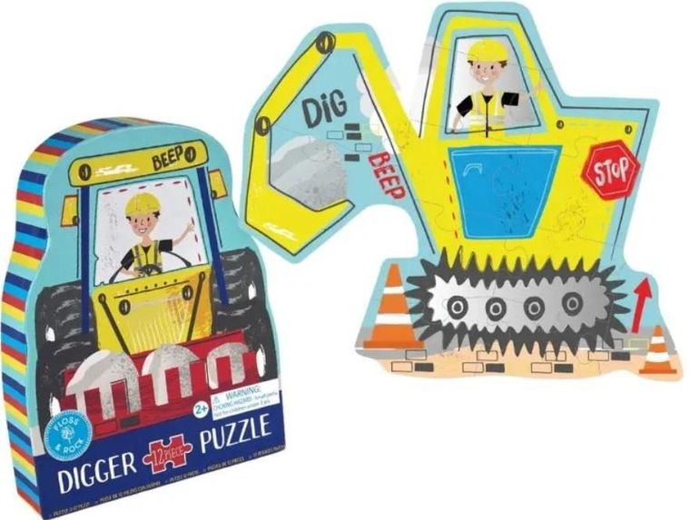 Floss & Rock, Na Budowie, puzzle, 12 elementów