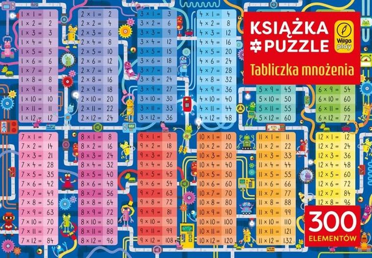 Foksal, tabliczka mnożenia, książeczka, puzzle 300 elementów