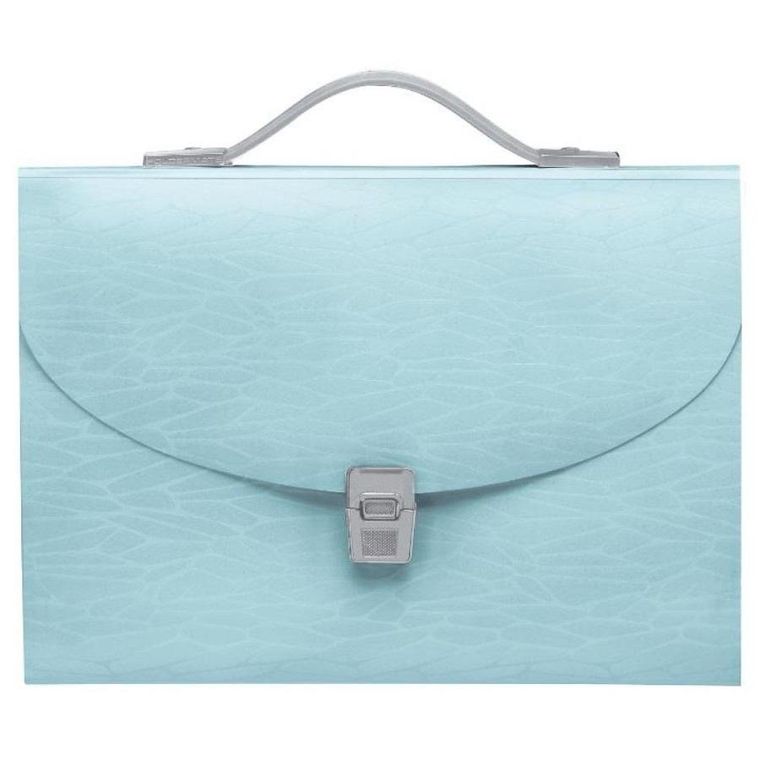 Foldermate, teczka harmonijkowa z uchwytem, pastelowy niebieski