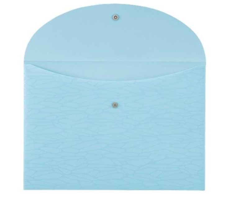 Foldermate, teczka kopertowa A4 na zatrzask, pastelowy niebieski, 1 szt.