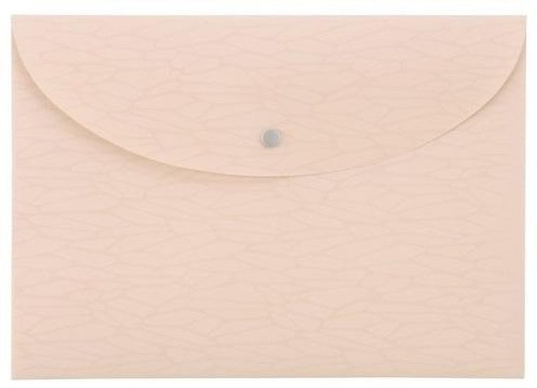 Foldermate, teczka kopertowa A4 na zatrzask, pastelowy różowy, 1 szt.