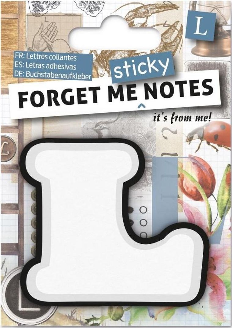 Forget me sticky notes, karteczki samoprzylepne, litera L