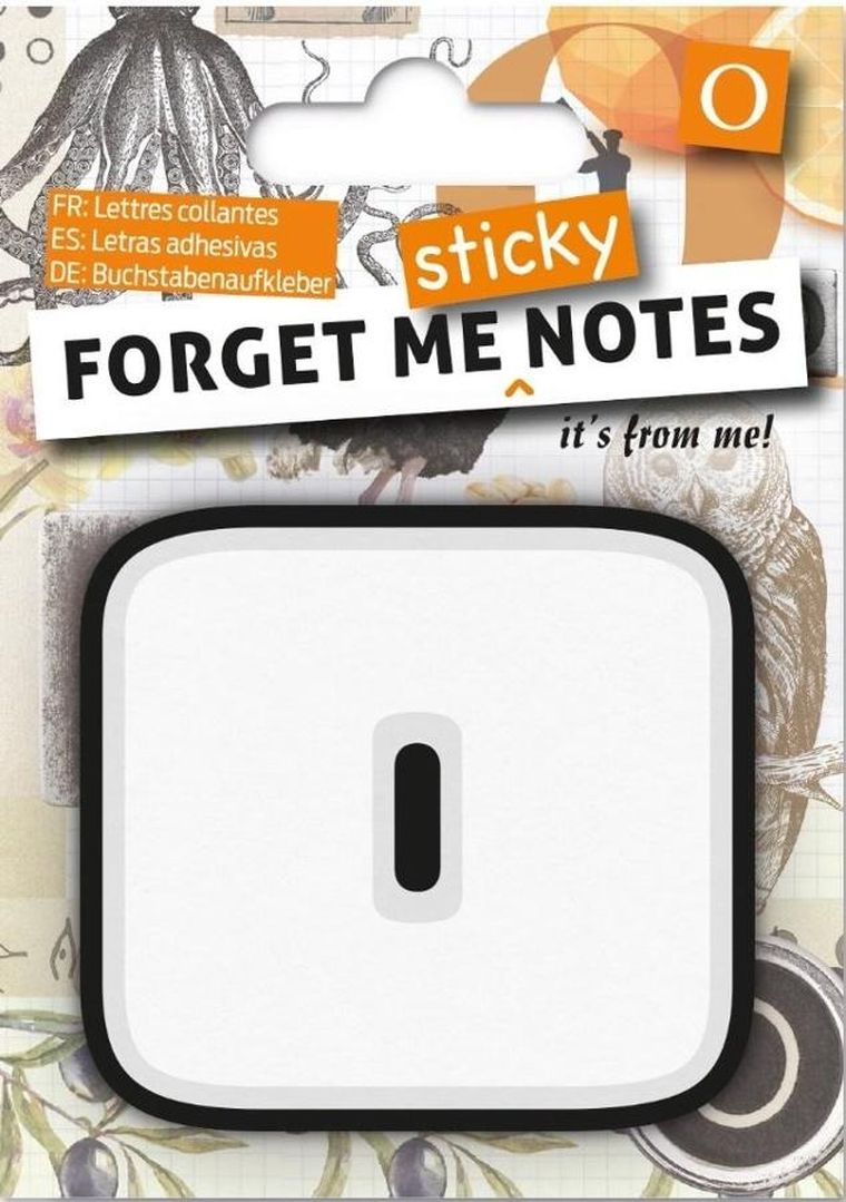 Forget me sticky notes, karteczki samoprzylepne, litera O