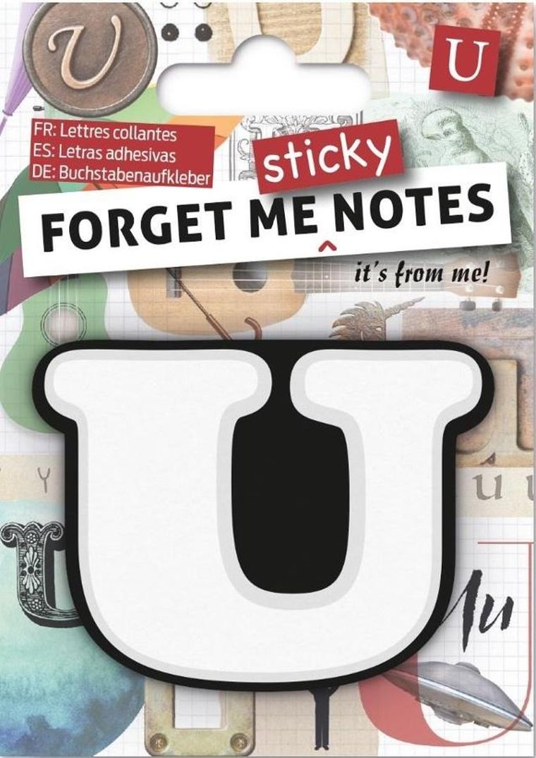 Forget me sticky notes, karteczki samoprzylepne, litera U