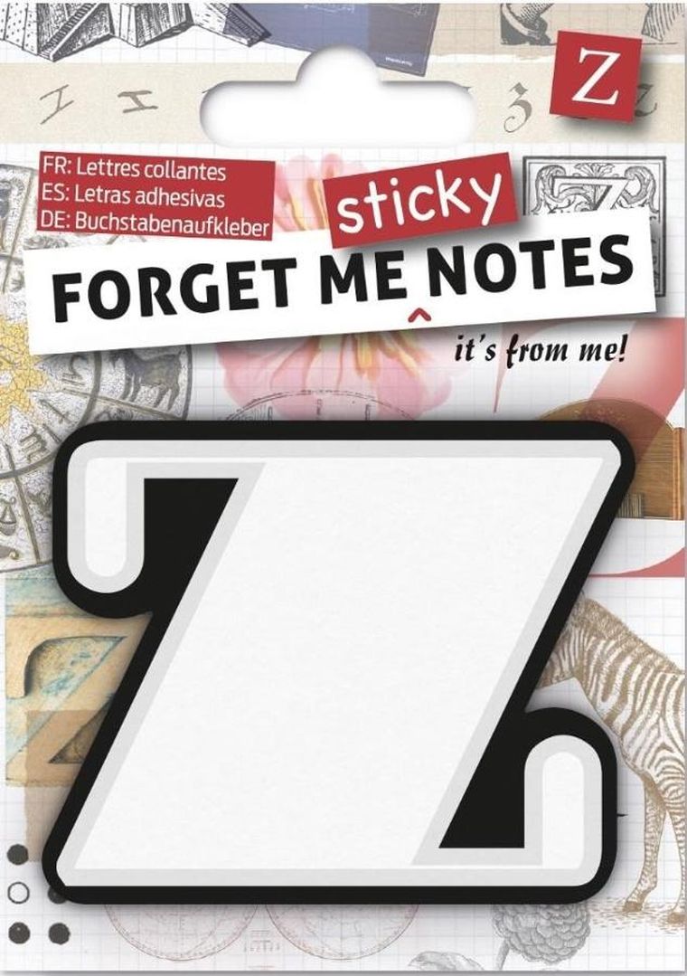 Forget me sticky notes, karteczki samoprzylepne, litera Z