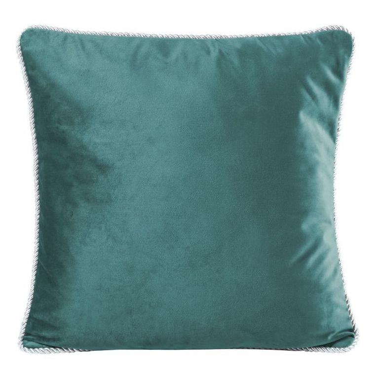 Fotyn, poszewka welwetowa ze srebrnym nadrukiem i sznurem, 45-45 cm