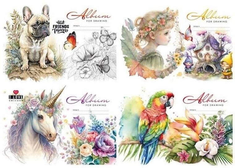 Fresh, blok rysunkowy A4, 12 kartek, 100g/m2