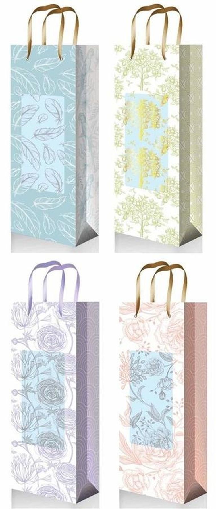 Fresh, duża torebka ozdobna, z okienkiem, pionowa, butelka