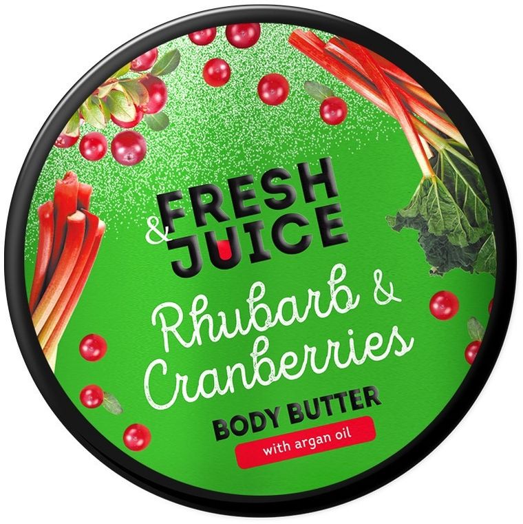 Fresh juice, masło do ciała, rabarbar i żurawina, 200 ml