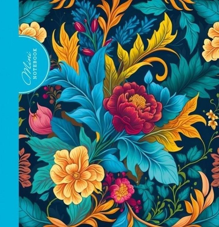 Fresh, notatnik ozdobny, 100-100, 48 kartek, kratka, Flora niebieska, 1 szt.