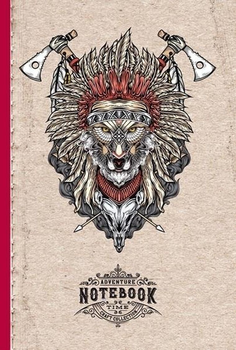 Fresh, notatnik ozdobny, 143-210, 64 kartki, kratka, Wilk Indianin, 1 szt.