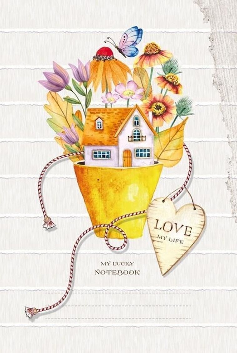 Fresh, notatnik ozdobny, 143-210, 64 kartki, linia, Doniczka, 1 szt.