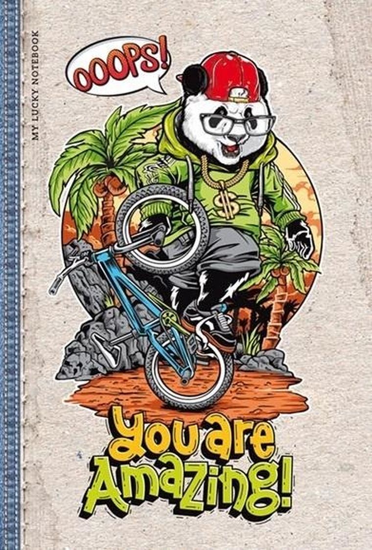 Fresh, notatnik ozdobny, 143-210, 64 kartki, linia, Panda, 1 szt.