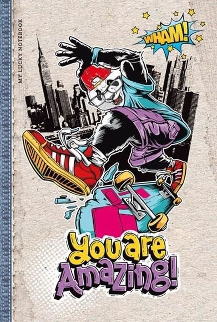 Fresh, notatnik ozdobny, 143-210, 64 kartki, linia, Panda, 1 szt.