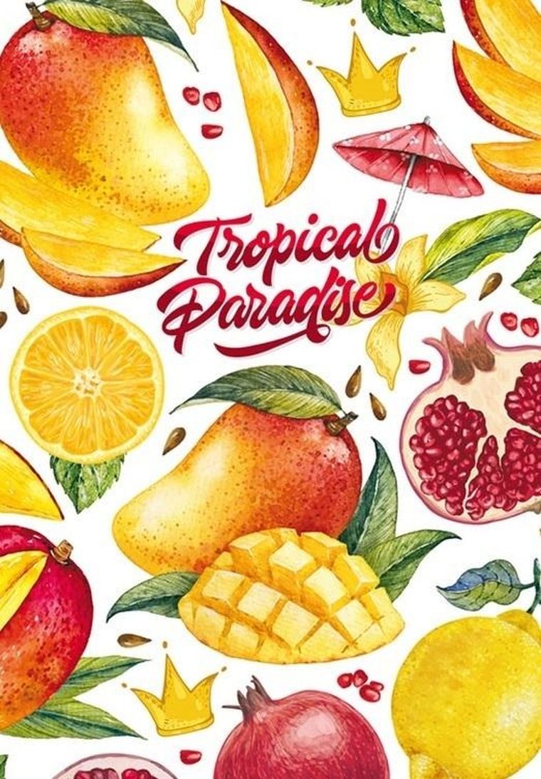 Fresh, notatnik ozdobny, 143-210, 80 kartek, kratka, Owoce egzotyk, 1 szt.