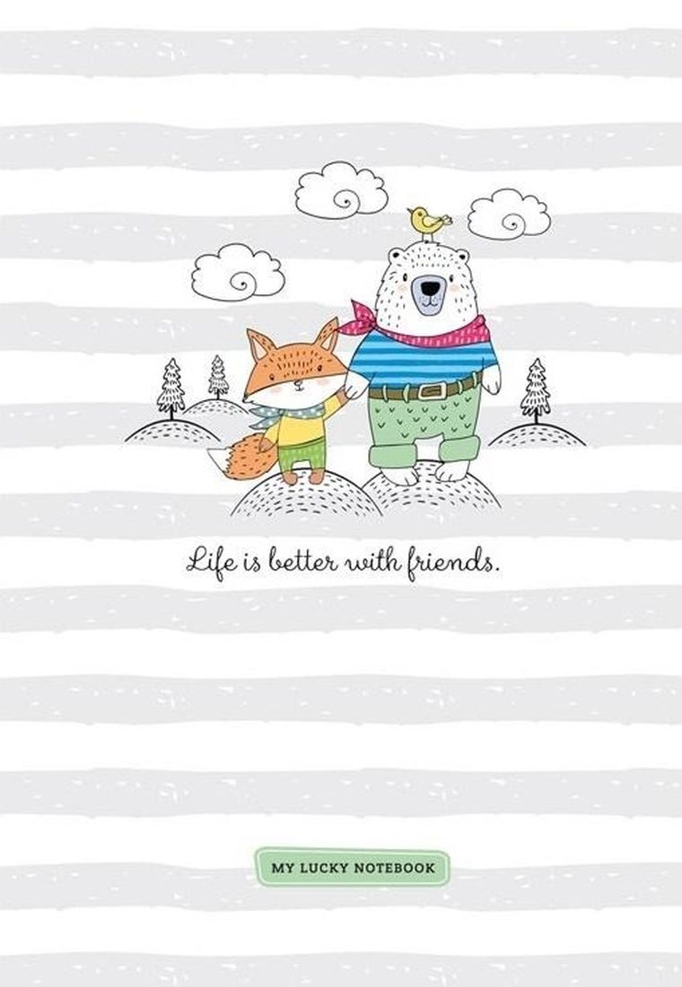 Fresh, notatnik ozdobny, 143-210, 80 kartek, kratka, Przyjaciele, 1 szt.