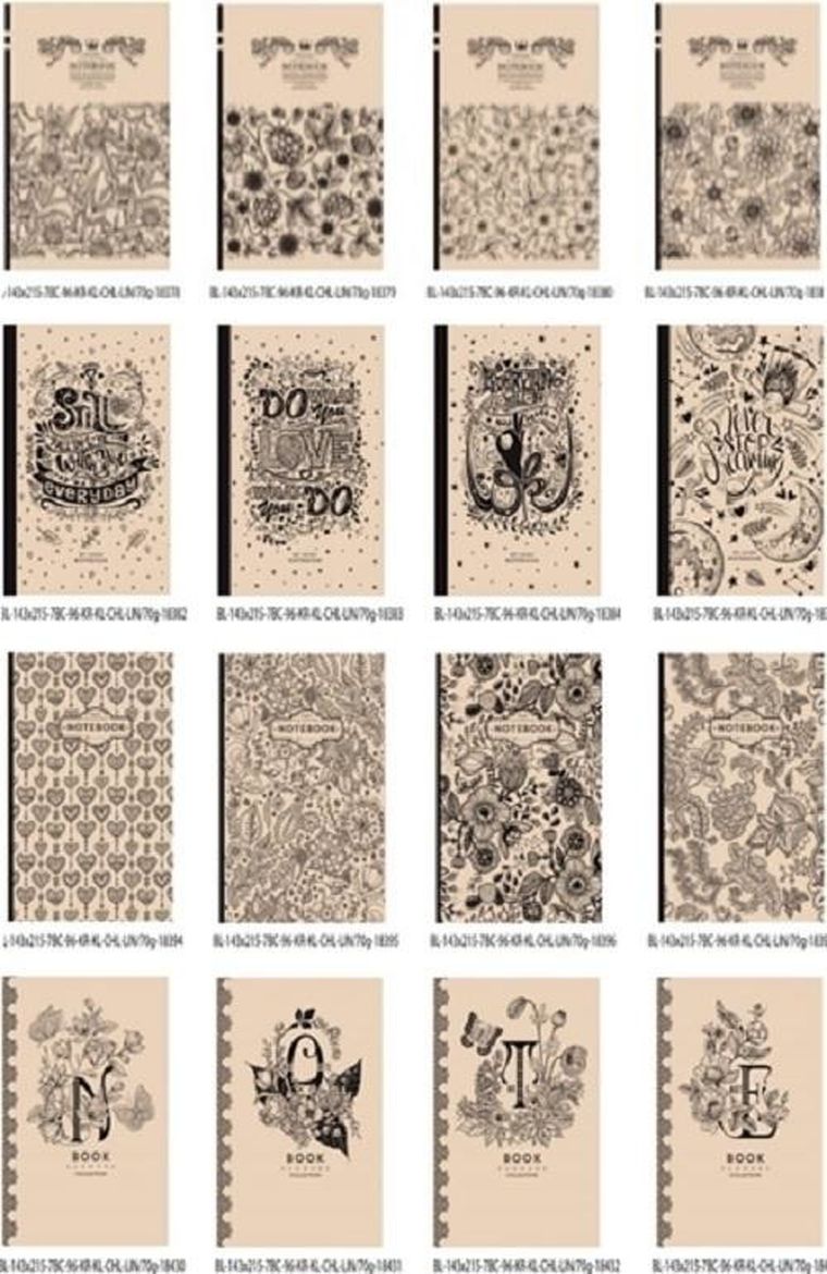 Fresh, notatnik ozdobny 143-215/96K kratka/gładki/linia, 1 szt.