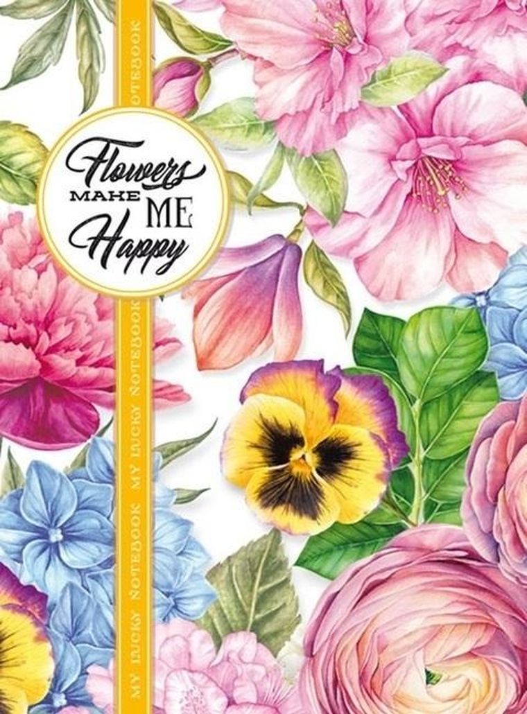 Fresh, notatnik ozdobny, 165-238, 80 kartek, kratka, Bratki, 1 szt.